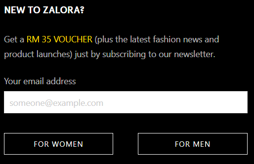 Is Your Website Losing You Customers? Here Are 5 Reasons Why and 5 Easy Fixes 3 Zalora email incentive