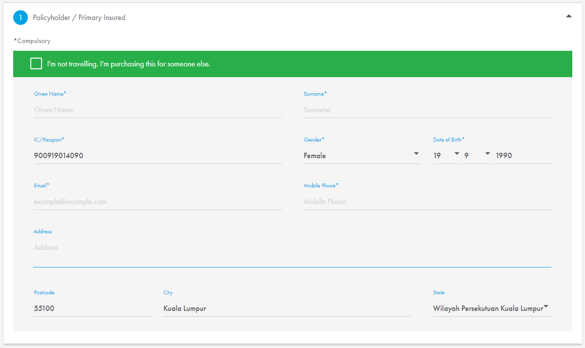 AIG Form Filling