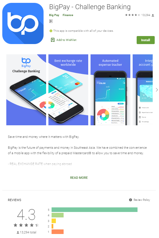 BigPay Mobile App - Fintech