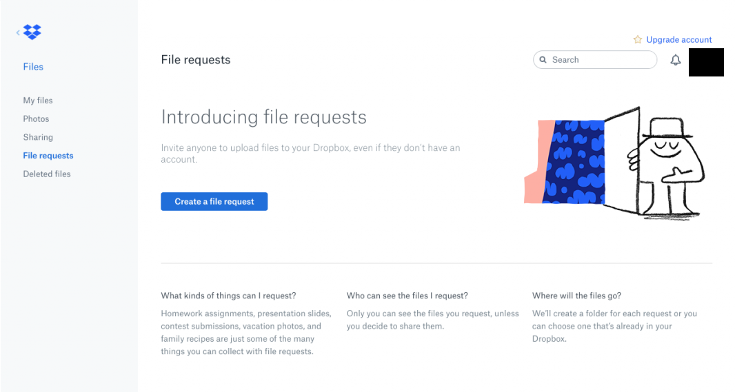 Dropbox user experience - speakeasy effect