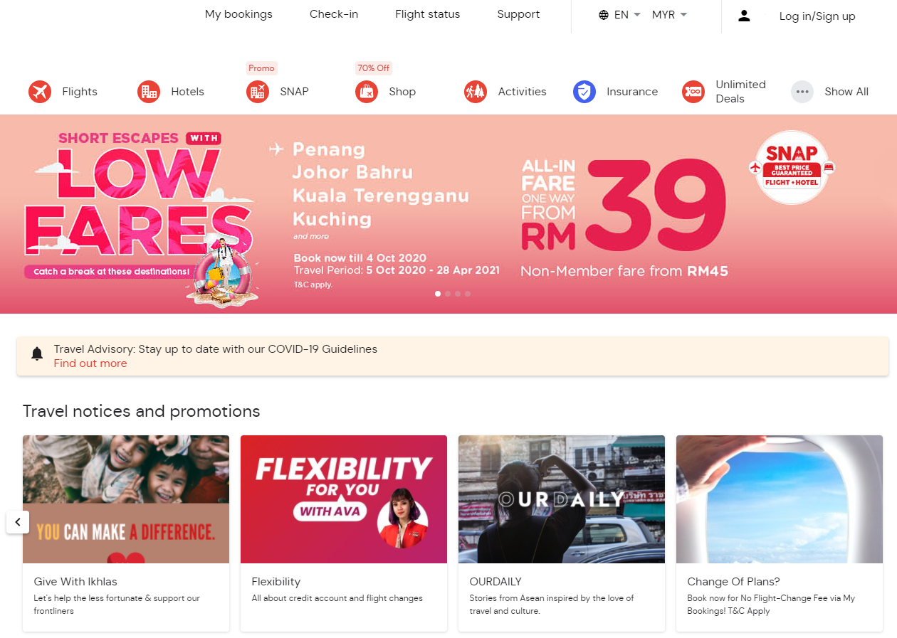AirAsia - consistent user experience