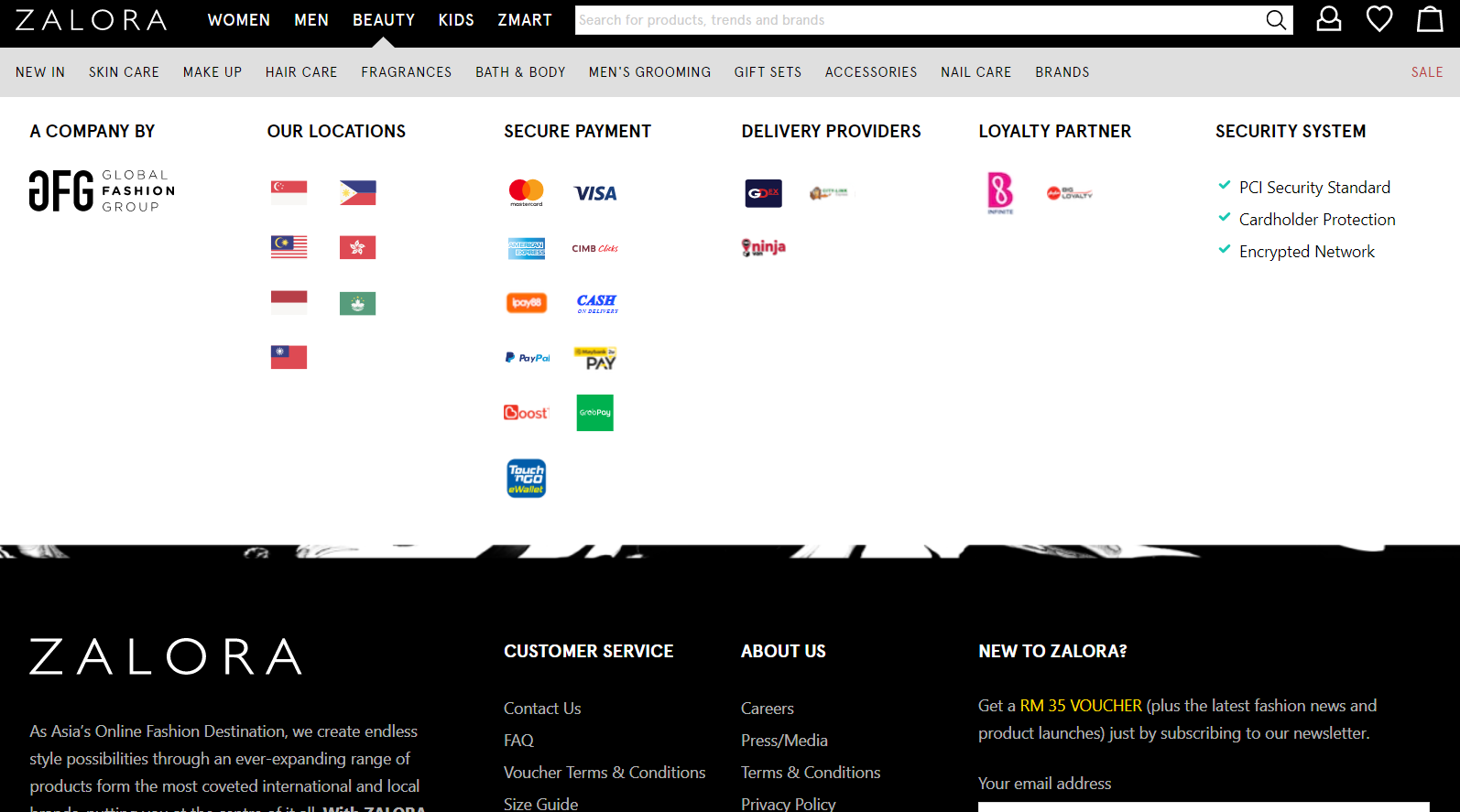 Zalora trustmarks - e-commerce user experience