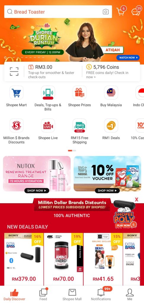 Shopee mobile user experience