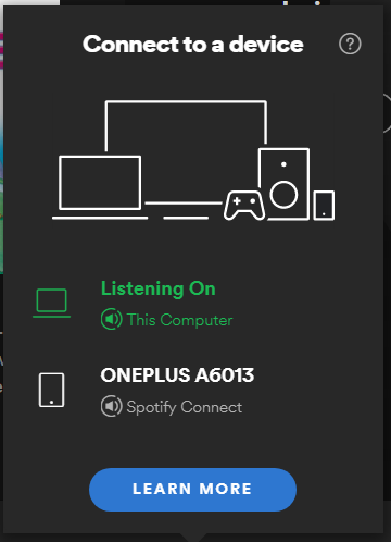 Seamless omnichannel - Spotify on laptop