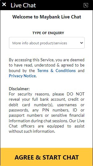 Maybank Live Chat